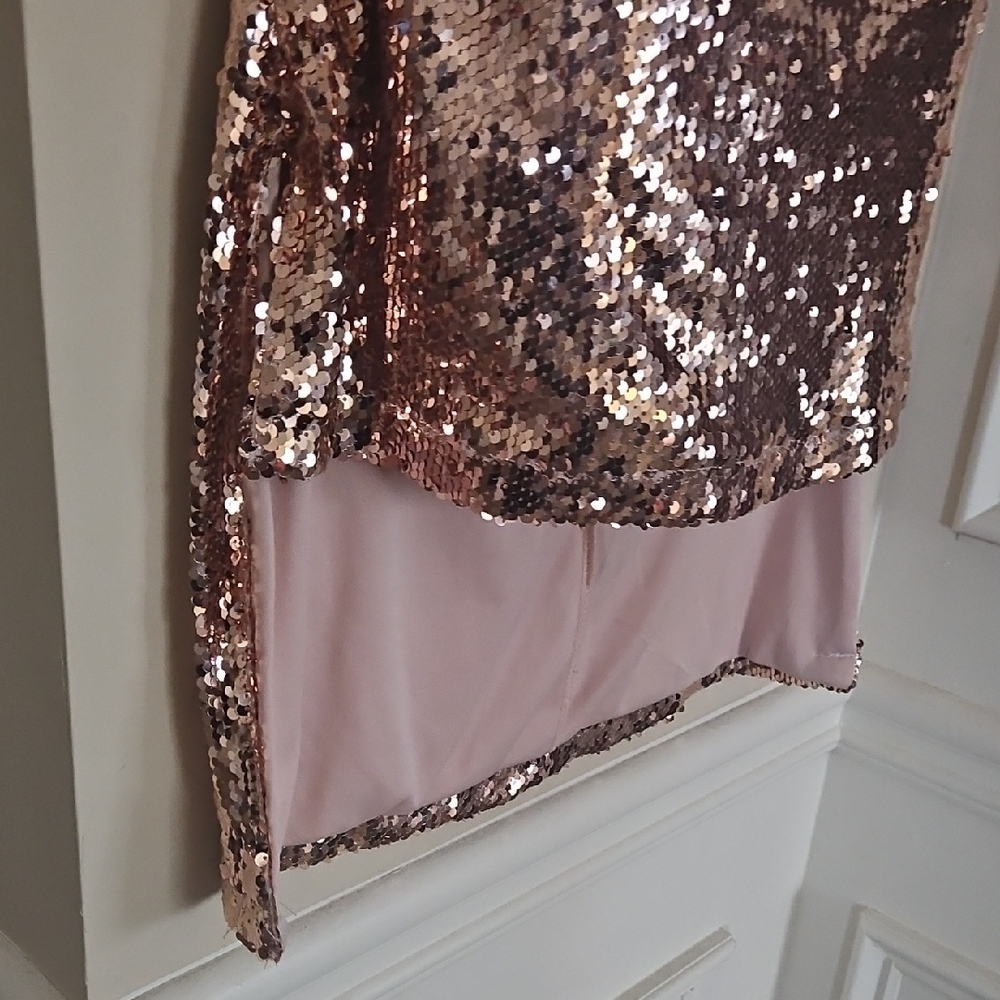 Hot Miami Styles Shimmering Gold Sequin Dress - Picture 3 of 8